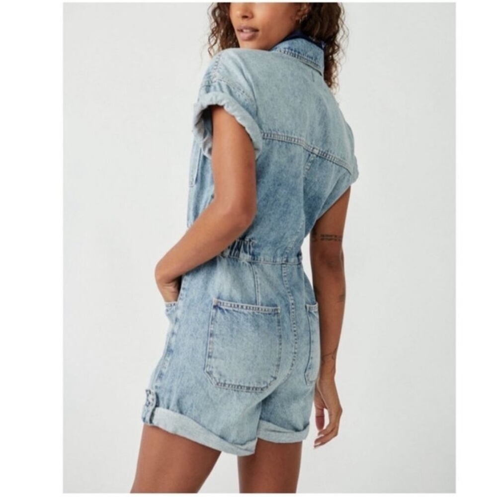 Free people Marci cuffed shortalls XS - Picture 4 of 11